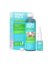 Купить АкваРоса Капелька набор ополаскиватель 0 9% для слизистых 300 мл флакон-спрей назальный 30 мл насадка для горла