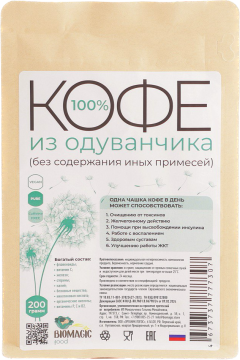 BioMagic Кофе из одуванчика 200 г Аптека 7 Купить BioMagic Кофе из одуванчика 200 г 7