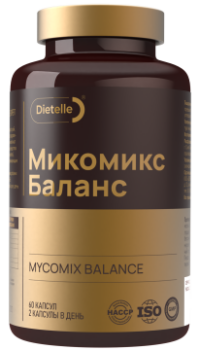 Купить Dietelle Микомикс баланс new (психобиотик адаптоген) капсулы 60 шт.