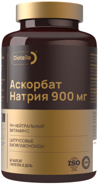 Купить Dietelle Витамин С (L-аскорбат натрия) с биофлавоноидами 60 шт.