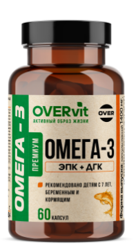 Купить OVERvit Омега-3 35% капсулы 60 шт.