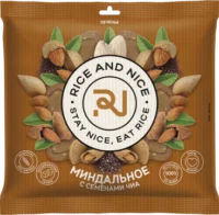 Купить RICE AND NICE Печенье сдобное миндальное с семенами чиа 115 г