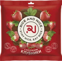 Купить RICE AND NICE Печенье сдобное с кусочками клубники 115 г