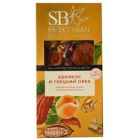 Купить Sweet Bean Шоколад темный без сахара «Premium» (на сиропе топинамбура) с абрикосом и грецким орехом 2х45 г