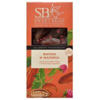 Купить Sweet Bean Шоколад темный без сахара «Premium» (на сиропе топинамбура) с фиником и малиной 2×45 г