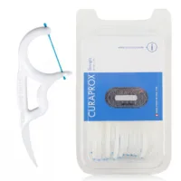 Купить Зубная нить Curaprox DF 967 с пластиковым держателем Flosspic