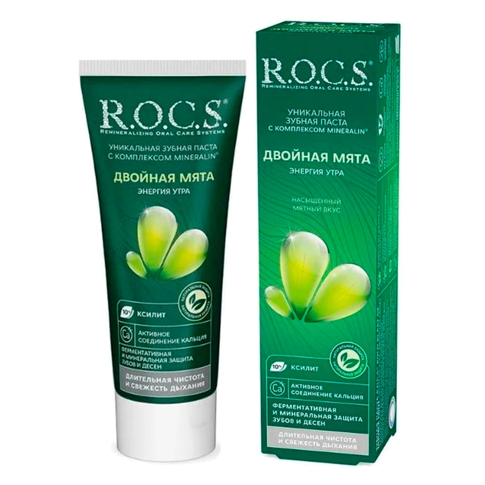 Зубная паста ROCS Двойная Мята Аптека 7 Купить Зубная паста ROCS Двойная Мята 7