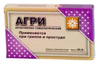 Купить Агри (антигриппин гомеопатический) Гранулы гомеопатические 10 г 2 шт 10