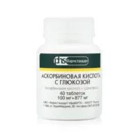 Купить Аскорбиновая кислота с глюкозой Таблетки 100 мг + 877 мг 40 шт 10