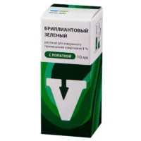 Купить Бриллиантовый зеленый-Реневал Раствор спиртосодержащий флакон с лопаткой 1 % 10 мл 10