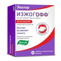 Купить Эвалар Изжогофф Таблетки жевательные мятные 680 мг + 80 мг 24 шт