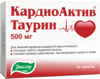 Купить Эвалар КардиоАктив Таурин 500 мг Таблетки 60 шт