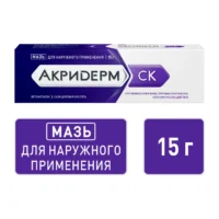 Купить Лекарственное средство Акридерм® СК Мазь для наружного применения 0,05 % + 3 % туба 15 г 10