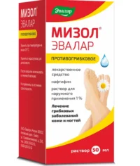 Купить Лекарственное средство Эвалар Мизол Раствор для наружного применения 1 % 50 мл 10