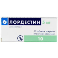 Купить Лордестин Таблетки покрытые оболочкой 5 мг 10 шт