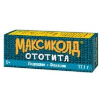 Купить Максиколд Ототита Капли ушные 1 % + 4 % 15 мл