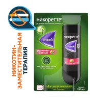 Купить Никоретте® Cпрей никотиновый от курения 150 доз фруктово-мятный 1 мг/доза 13,2 мл 1 шт 10