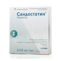 Купить Сандостатин р-р в/в п/к 0,1мг/мл 1мл №5 10