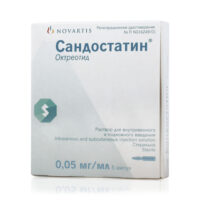 Купить Сандостатин р-р в/в п/к 0,1мг/мл 1мл №5