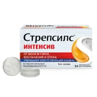 Купить Стрепсилс Интенсив Таблетки для рассасывания апельсин 24 шт 10