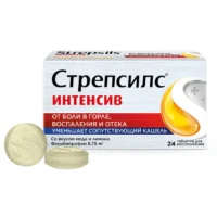 Купить Стрепсилс Интенсив Таблетки для рассасывания мед лимон 24 шт 10