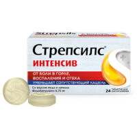 Купить Стрепсилс Интенсив Таблетки для рассасывания мед лимон 24 шт