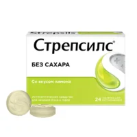 Купить Стрепсилс Таблетки для рассасывания лимон без сахара 24 шт 10