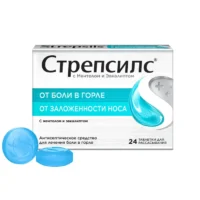 Купить Стрепсилс Таблетки для рассасывания ментол и эвкалипт 24 шт 10