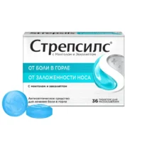 Купить Стрепсилс Таблетки для рассасывания ментол и эвкалипт 36 шт 10
