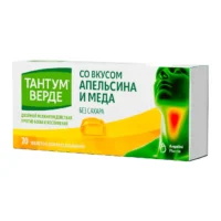 Купить Тантум Верде Таблетки для рассасывания со вкусом апельсина и меда 3 мг 20 шт 10
