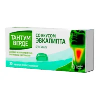 Купить Тантум Верде Таблетки для рассасывания со вкусом эвкалипта 3 мг 20 шт 10